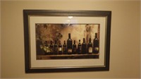 Large Wine Art Framed Picture