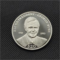 2000 G.H.W. Bush Silver $20