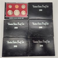 1980 US Mint Proof Sets (5)