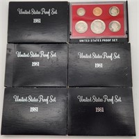 1981 US Mint Proof Sets (5)