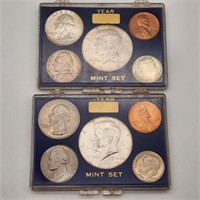 Two 1964 US Mint Sets in Cases