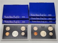 1968-69 US Mint Proof Sets (5)