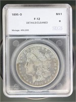 US Coins 1895-O Morgan Silver Dollar F12 Details (