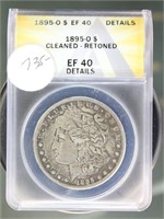 US Coins 1895-O Morgan Silver Dollar XF40 Details