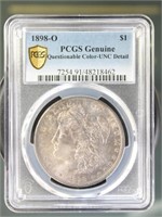 US Coins 1898-O Morgan Silver Dollar UNC Detail (Q