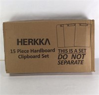 New Herkka 15 Piece Hardboard Clipboard Set