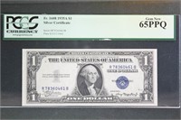 US Paper Money 1928A $1 Silver Certificate GU65EPC