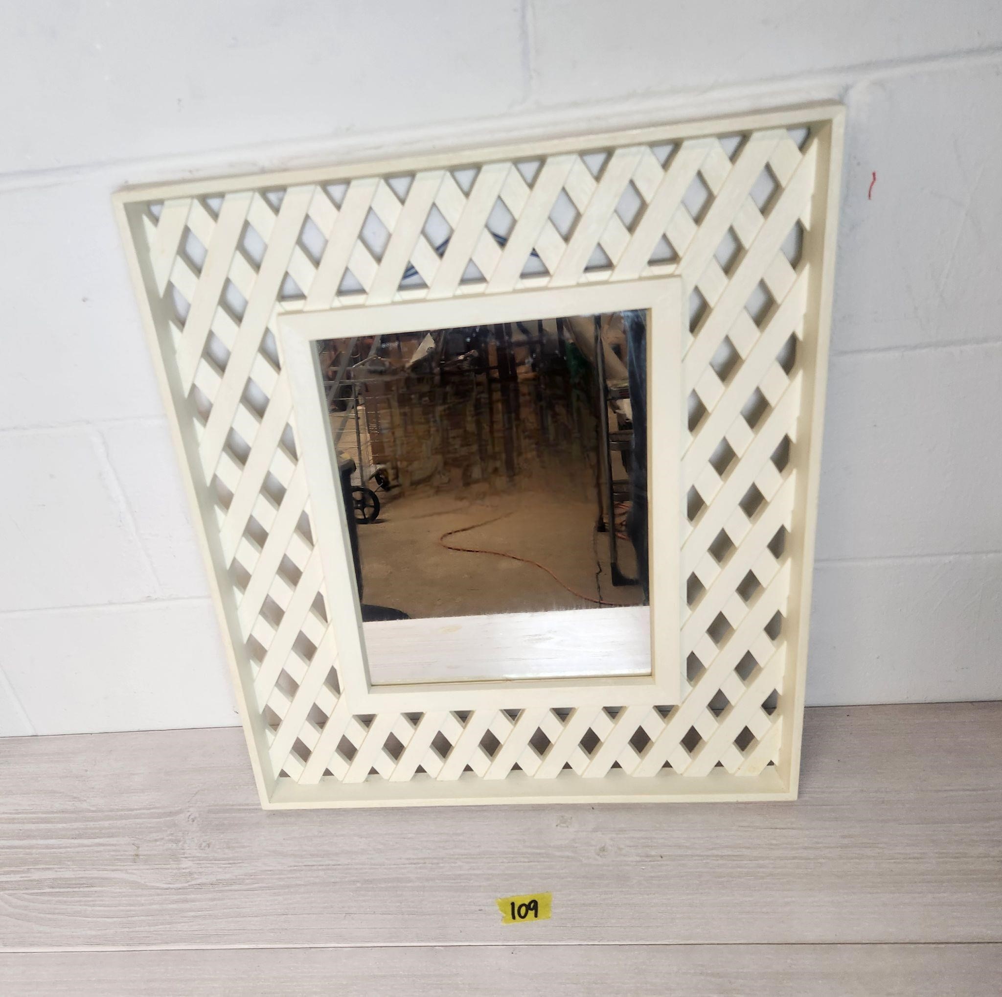 Vtg Burwood Products Lattice Mirror