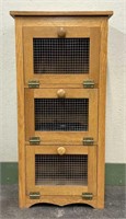 Oak Three Door Pantry