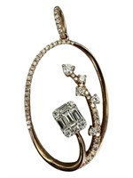 EXQUISITE Asher Collection 14k Diamond Pendant