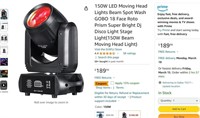 M8067 150W LED Moving Head Lights Beam Spot Wash