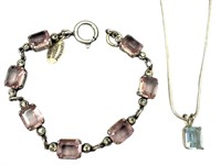 Catherine Popesco 925 Bracelet, 925 14k Necklace