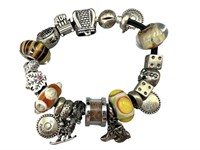 Full Pandora 925 Mix Charm Bracelet