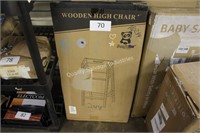 wooden kids high chair