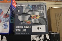 3pc mixing bowls with lids