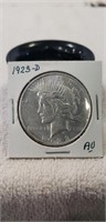 (1) 1923-D Liberty Peace Silver One Dollar Coin