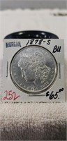 (1) 1878-S Morgan Silver One Dollar Coin