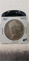 (1) 1925 Liberty Peace Silver One Dollar Coin