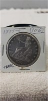 (1) 1877-S Silver One Dollar Coin