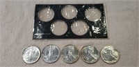 (5) Silver American Eagle One Dollar Coin