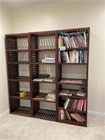 Bookshelf and Contents With Cookbooks