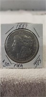 (1) 1889 Silver One Dollar Coin