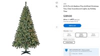 WF1159 6.5 ft Pre-Lit Madison Pine Christmas Tree