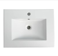 ($333) 24'' Ceramic Single Vanity Top with Sink