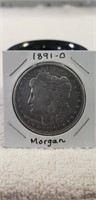 (1) 1891-O Morgan Silver One Dollar Coin