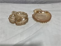 Glass seashell bowl
