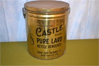 50lb Castle Pure Lard Tin Canister