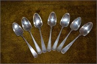 Seven Gorham Etruscan Sterling Silver Spoons