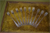 Ten Gorham Etruscan Sterling Silver Oyster Forks