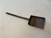 Antique forged iron ash shovel