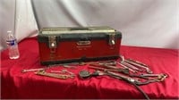 Stanley Plastic Tool Box with Various Tools