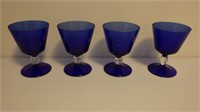 Vintage Blue Cobalt Glasses