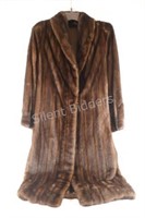 Single Pelt Chestnut "Female Mink" Fur Coat