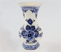 Blue Delft, Holland Hand Painted Vase