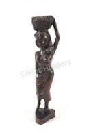 Wood Carved Refined Sculpture of a Balinese Woman