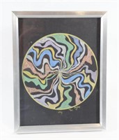 M. De Jong  Abstract Color Wheel Signed Artwork