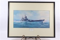 1969 USS New Jersey BB-62 By C. G. Evers Litho