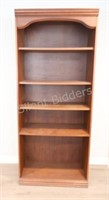 Wood Grain Finish Adjustable Shelf Bookcase