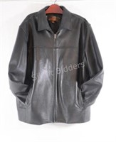 Daniel Leather Men's Black Leather Large Coat