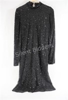 Ivana, Silk Sequin / Beaded Long Sleeve Dress