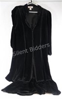 Black Velvet Long Jacket & Two Dresses