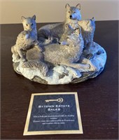 Wolf Sculpture Candle Holder-China