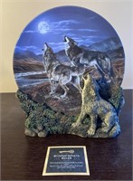 "Midnight Serenade" Collectible Wolf Plate/Frame