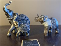 Bejewelled Elephant Resin Sculptures