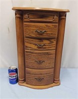 20 inch jewelry box with 4 draws, ring holder,