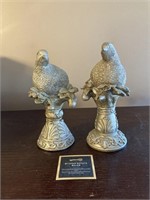 Pair of TurtleDove Resin Sculptures